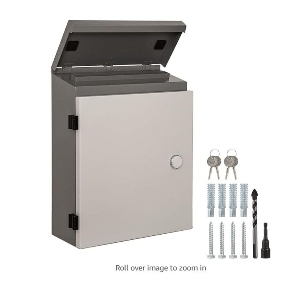 Wall Mounted Metal Mailbox, Outdoor Security Locking Suggestion Box, Fundraising